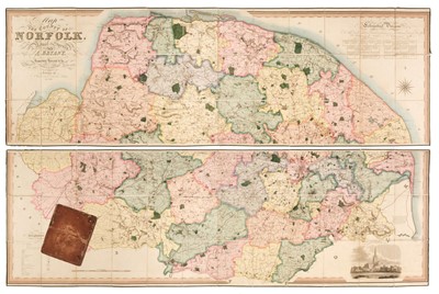 Lot 101 - Norfolk. Bryant (Andrew), Map of the County of Norfolk from Actual Survey..., 1826