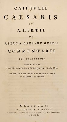 Lot 225 - Caesar (Aquilius). Caii Julii Casaris et A. Hirtii de rebus a Caesare gestis Commentarii, 1750