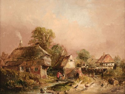 Lot 126 - English School. Rural Landscape, circa 1840, oil on wood panel