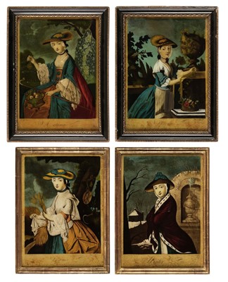 Lot 148 - Glass Paintings. Corbutt (Charles pseud. Richard Purcell), The Four Seasons, circa 1760