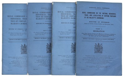 Lot 586 - Government Blue Books. Royal Commission on the Natural Resources, 1913