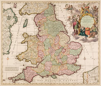 Lot 88 - England & Wales. Allard (Carel), Regni Angliae et Walliae Principatus Tabula.., circa 1689