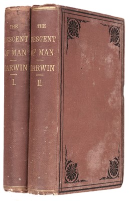 Lot 48 - Darwin (Charles). The Descent of Man, 2 volumes, 1st US edition, 1871