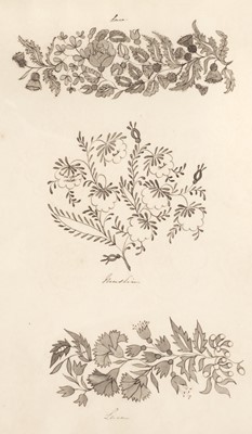 Lot 764 - Pattern Book. Manuscript book of embroidery & lace patterns belonging to Isabella Chambers, 1828