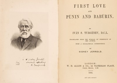 Lot 817 - Turgenev (Ivan Sergeevich). First Love and Punin and Babrin, 1884