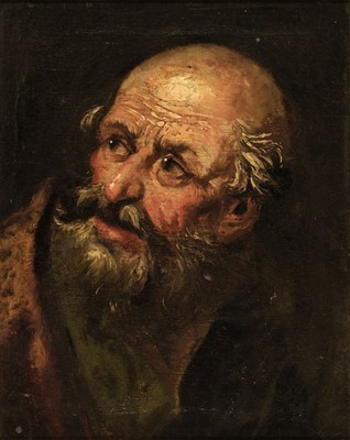 Lot 8 - Attributed to Petr Brandl (1668-1735). Head of an Apostle