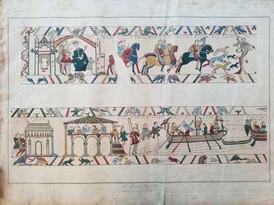 Lot 63 - Society of Antiquaries (publisher). 17 plates depicting the Bayeux Tapestry, 1819-23