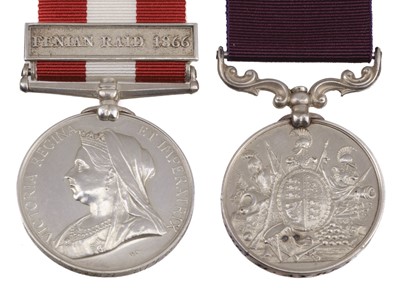 Lot 62 - Pair: Colour Sergeant H. Ayres, Royal Fusiliers, Canada