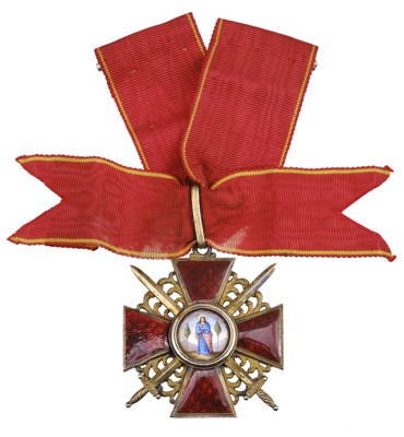 Lot 185 - Russia. Order of St Anne, 3rd class breast badge with swords