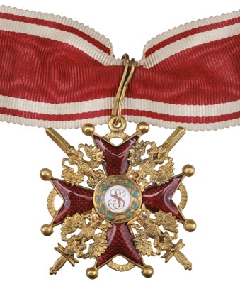Lot 187 - Russia. Order of St Stanislaus, 3rd class breast badge with swords