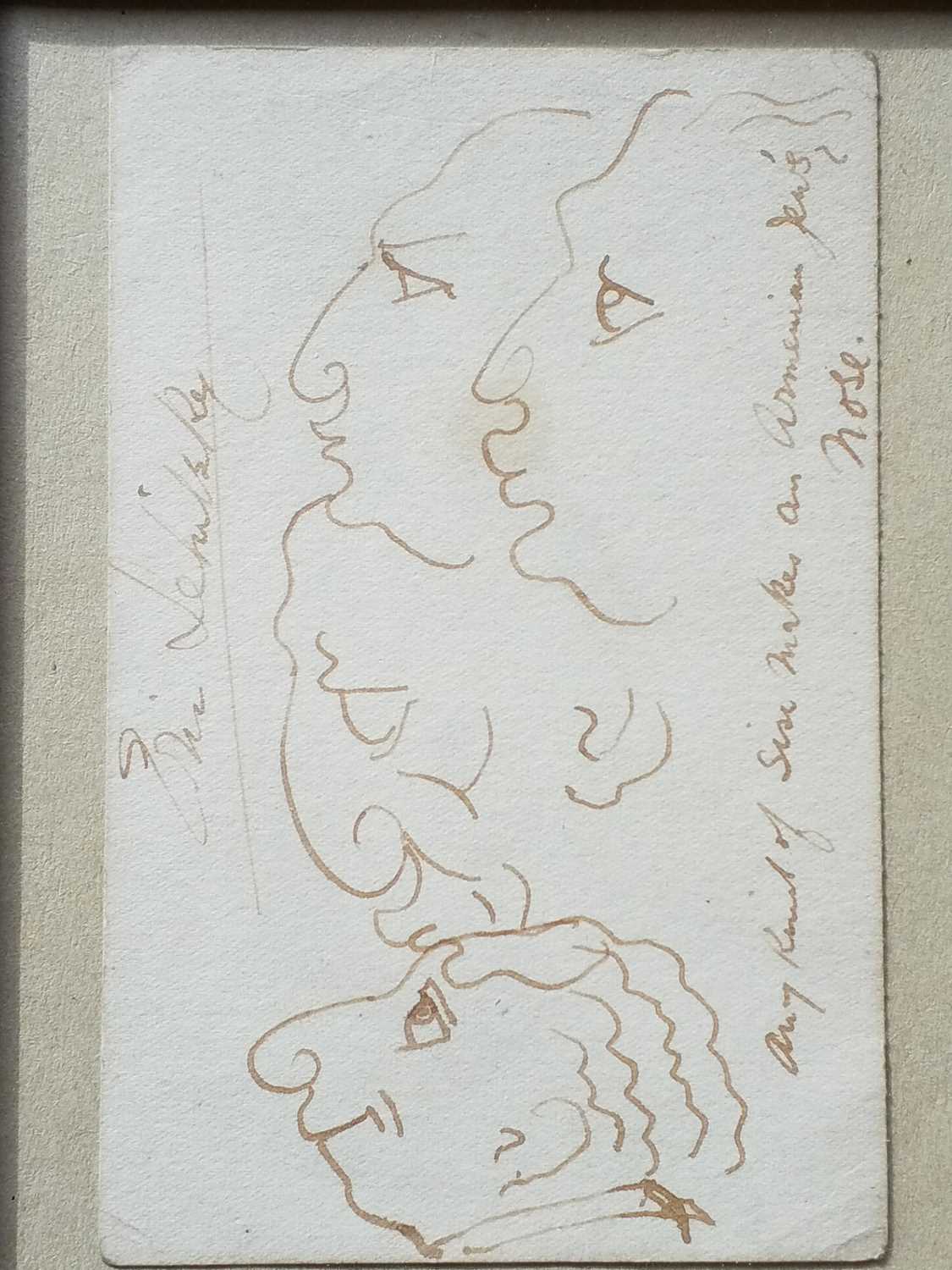 Lot 54 - Peake (Mervyn, 1911-1968). Any Kind of Six makes an Armenian Jew's Nose, brown ink