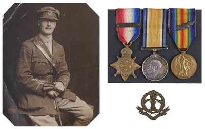 Lot 95 - Three: Second Lieutenant L. Allingham, M.I.D., Middlesex Regiment, WWI