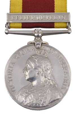 Lot 117 - China Medal 1900, 1 clasp, Relief of Pekin (G. Ott, A.B., H.M.S. Barfleur.)