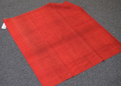 Lot 690 - Fabric. A collection of red 18th century moreen and 19th century worsted