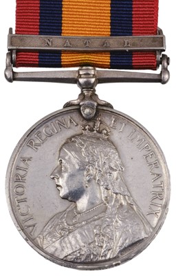 Lot 148 - Queen's South Africa Medal 1899-1902, 1 clasp, Natal (5321 Pte A. Rooks. Devon Regt)