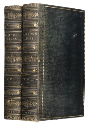 Lot 91 - Walton (Izaac). The Lives of Dr. John Donne, Sir Henry Wotton..., 2 vols., 1805