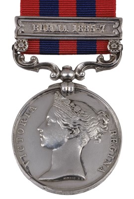 Lot 133 - India General Service Medal 1854-95, 1 clasp (Colonel F.G. Rideout 21st Madras Infy)