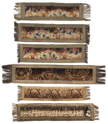 Lot 706 - Tapestry Runners. A collection of 6 runners of 18th century Aubusson tapestry