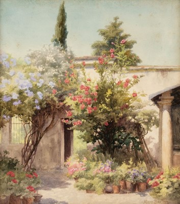 Lot 322 - Barton (Mary Georgina, 1861-1949). A Patio at Cuautla, circa 1909