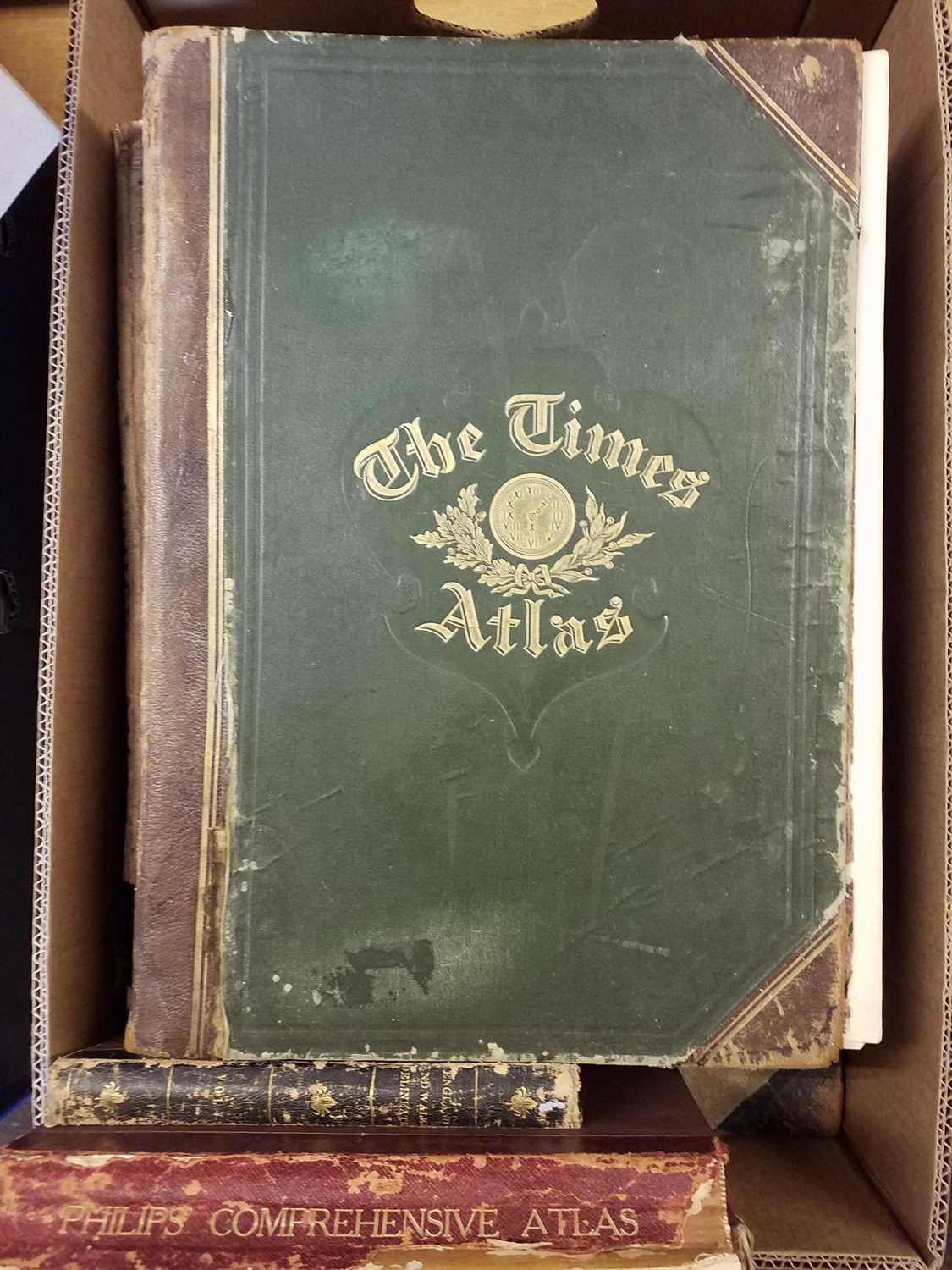 Lot 21 - Atlases. A collection of eleven atlases, late 19th & early 20th century
