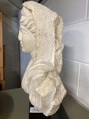 Lot 555 - Palmyrene Empire. A limestone bust of a female, mid-2nd century A.D.