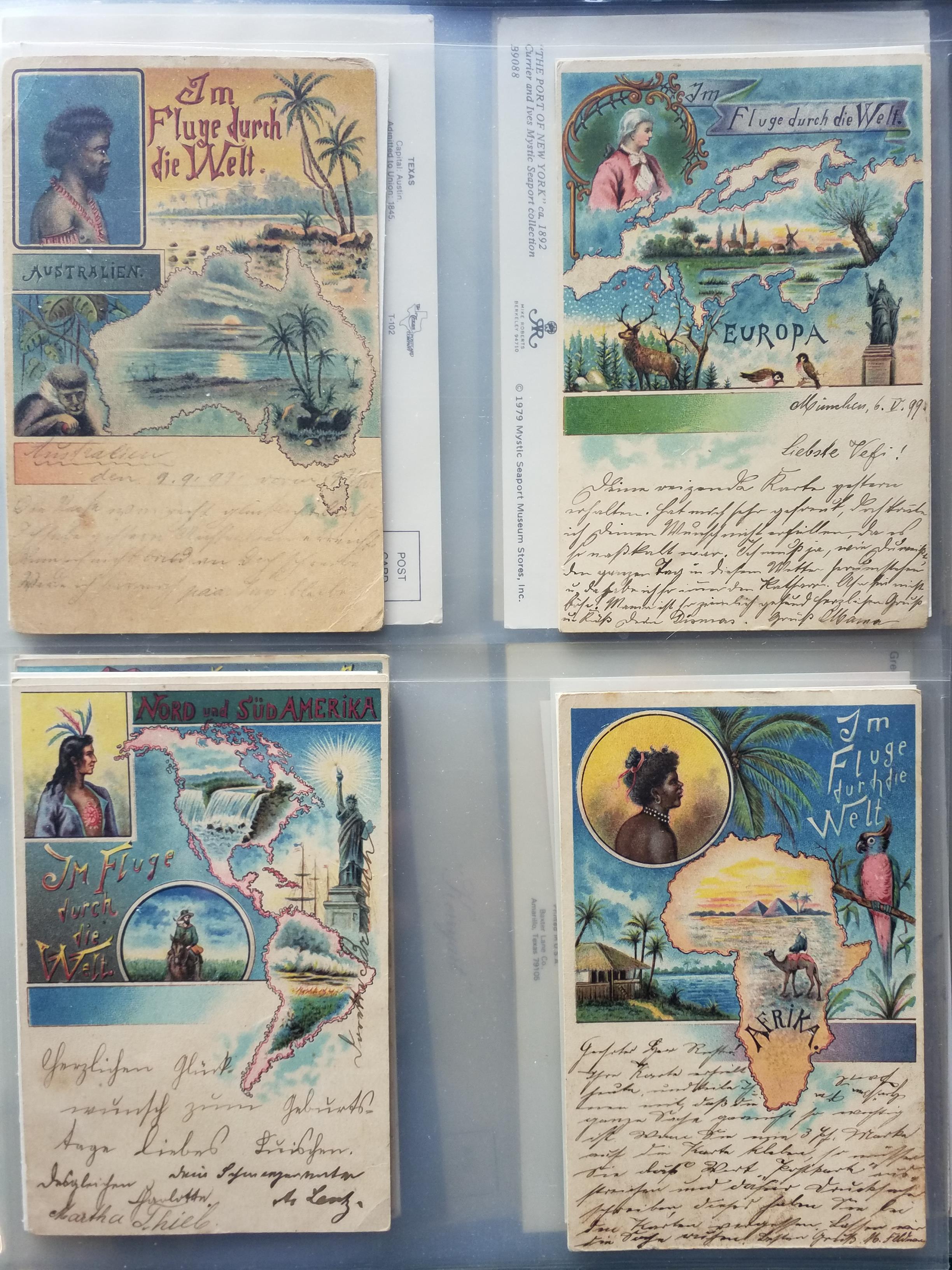 Post Card Maps Lot 29 - Map Postcards. A large collection of