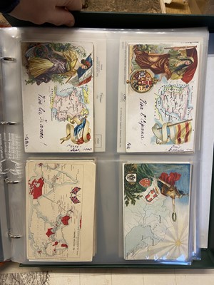 Lot 29 - Map Postcards. A large collection of approximately 240 postcards, early to mid-20th-century