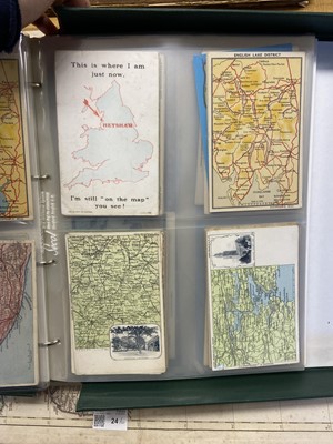 Lot 29 - Map Postcards. A large collection of approximately 240 postcards, early to mid-20th-century