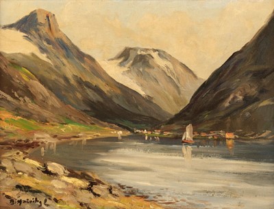 Lot 284 - Norwegian School. Fjord Landscape, early 20th-century