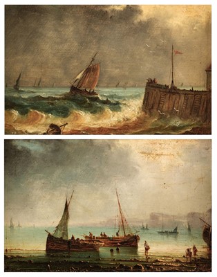 Lot 156 - Manner of Henriette Gudin (1825-1892). Seascapes, 1879