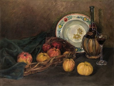 Lot 273 - Blöchle (Tomanek Marie). Still Life with Fruit, 1918