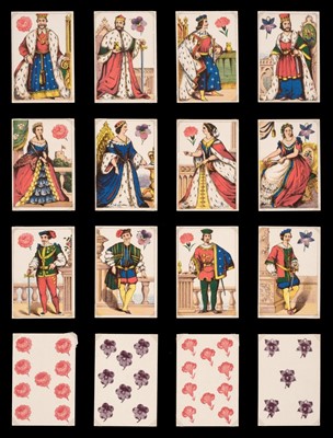 Lot 357 - English playing cards. New Floral Playing Cards, Rock Brothers and Payne, circa 1864