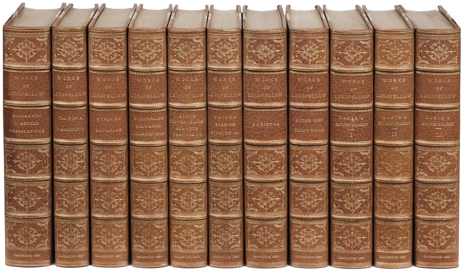 Lot 232 - Longfellow (Henry Wadsworth). Works of Longfellow, 11 volumes, Riverside Press, 1886