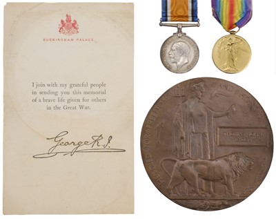 Lot 71 - Pair: Private T.J. Ryder, London Regiment, killed in action on the Somme, 26 September 1916