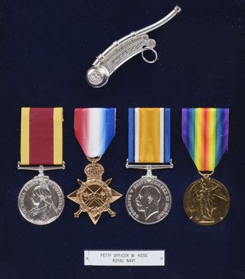 Lot 17 - Four: Petty Officer W. Rose, Royal Navy, China & WWI