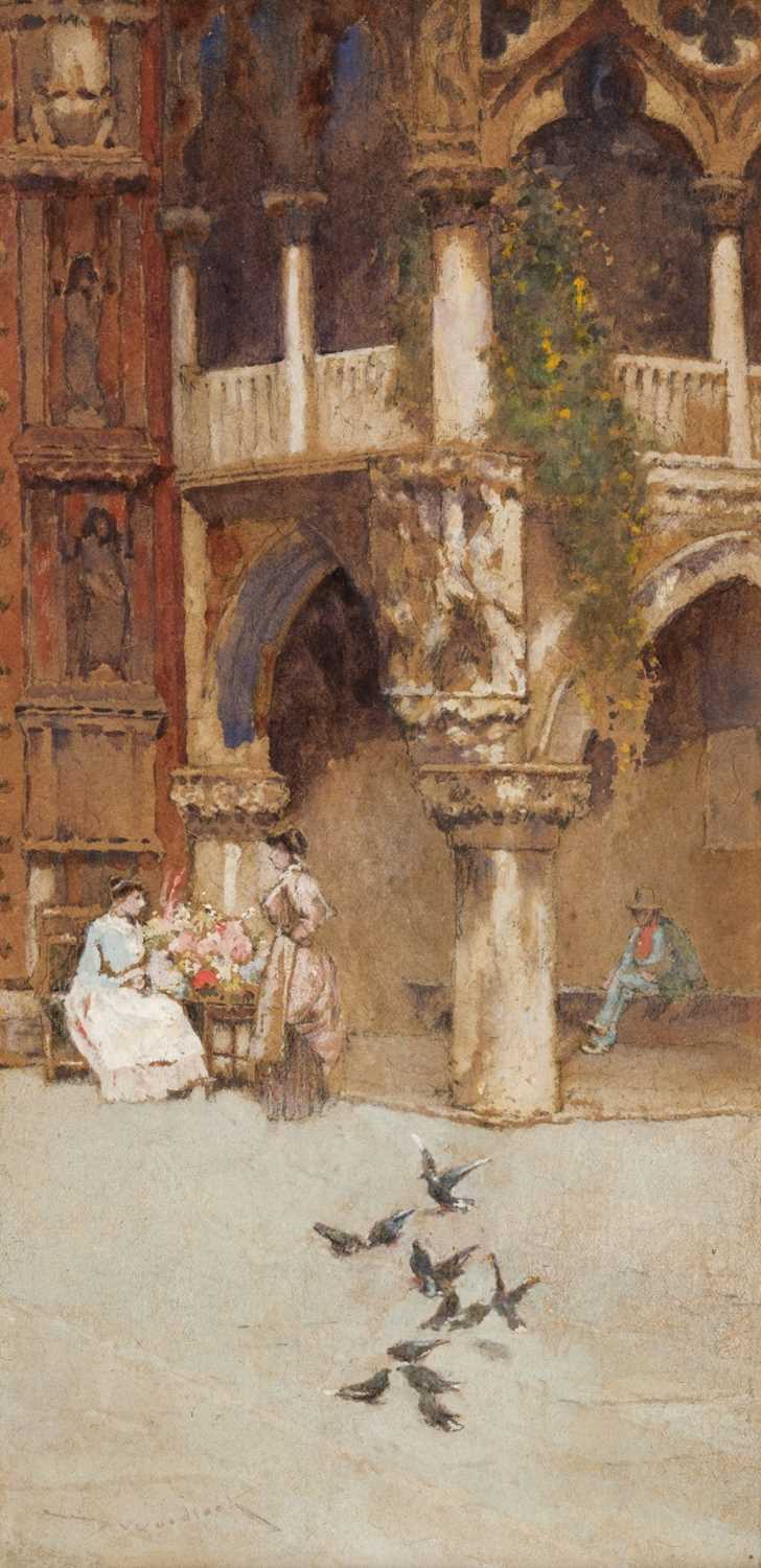 Lot 224 - Woodlock (David, 1842-1929). A Corner of the Ducale Palace Venice, watercolour