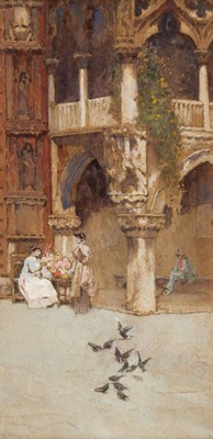 Lot 224 - Woodlock (David, 1842-1929). A Corner of the Ducale Palace Venice, watercolour