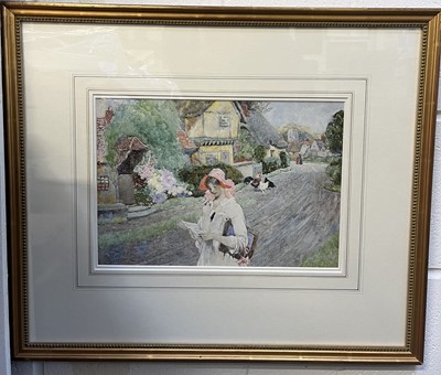 Lot 226 - Woodlock (David, 1842-1929). Cornish Homestead, watercolour on paper