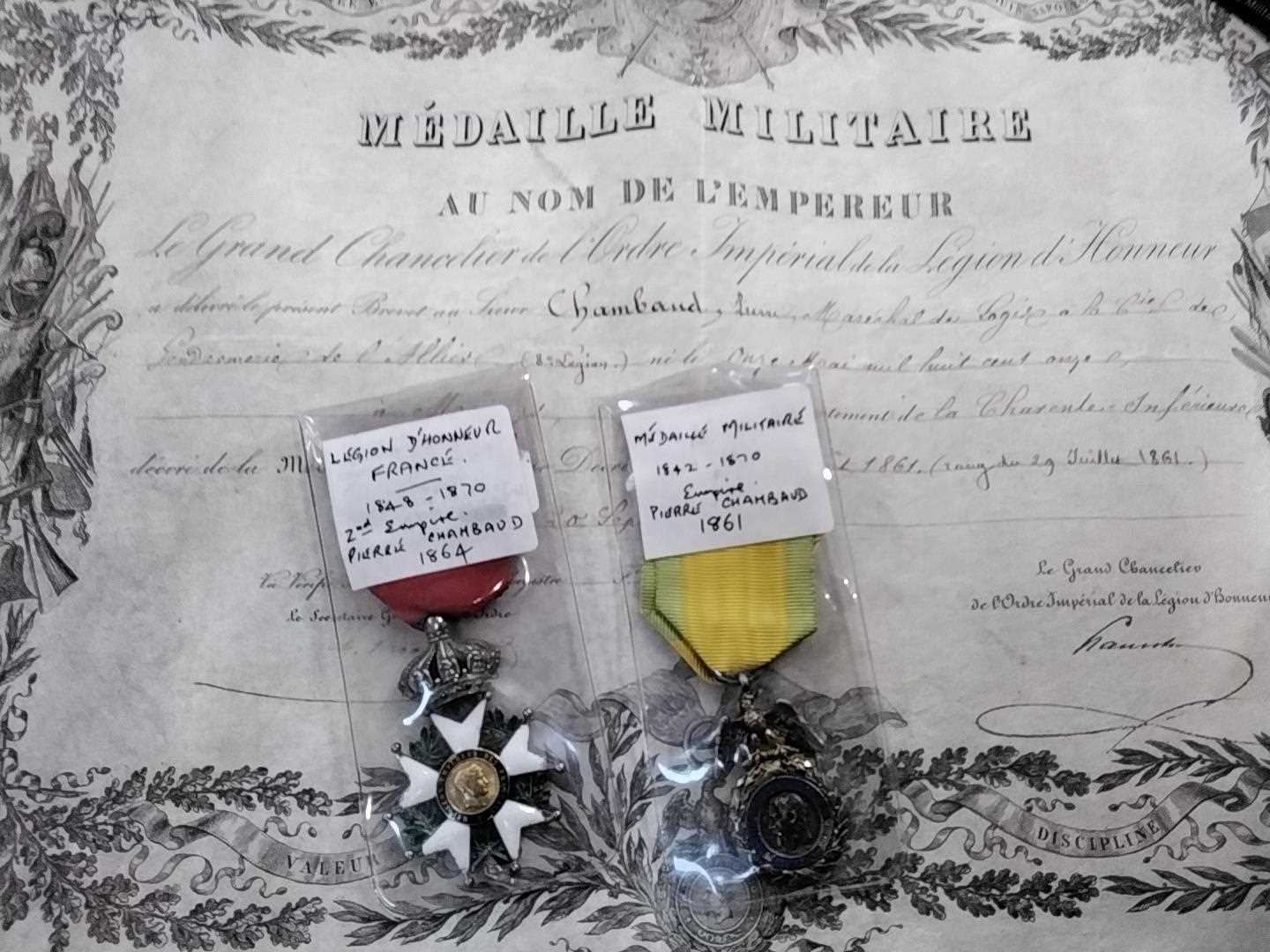 Lot 163 - French Second Empire Legion of Honour pair attributed to Pierre Chambaud