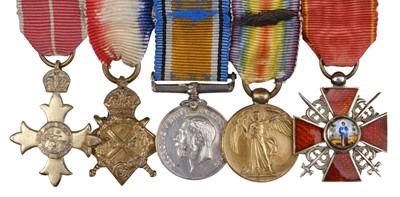 Lot 51 - Miniature medals attributed to Major A.M. Henderson, O.B.E., Order of St. Anne, Royal Artillery