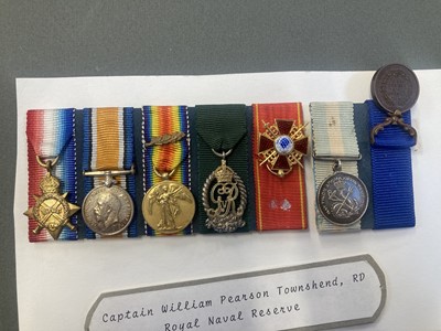 Lot 47 - Miniature medals attributed to Captain W. P. Townshend, Royal Naval Reserve