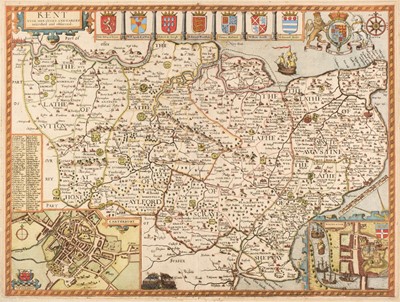 Lot 80 - Kent. Speed (John),  Kent with her Cities and Earles described and observed, 1st edition, [1611]