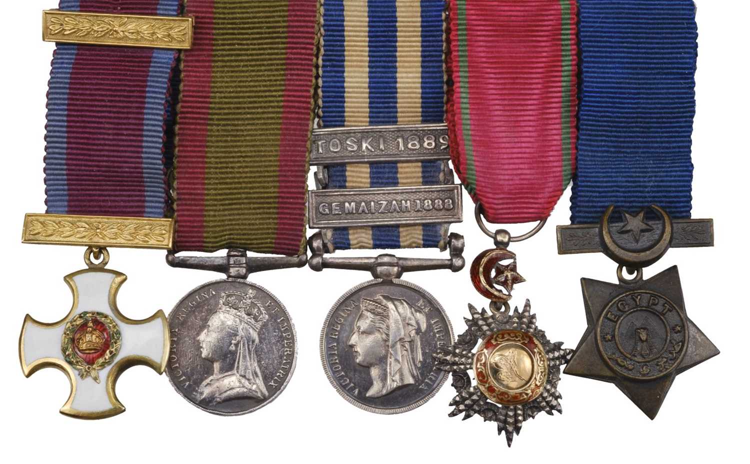 Lot 53 - Miniature medals attributed to Surgeon Lieutenant Colonel Aylmer Ellis Hayes, D.S.O.