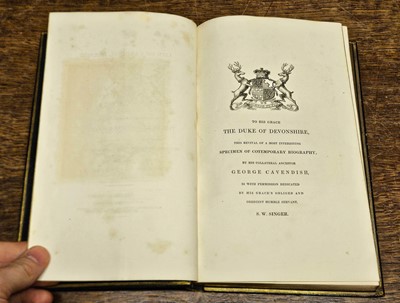Lot 128 - Fore-edge paintings. The Life of Cardinal Wolsey, by George Cavendish, 2 vols., 1825
