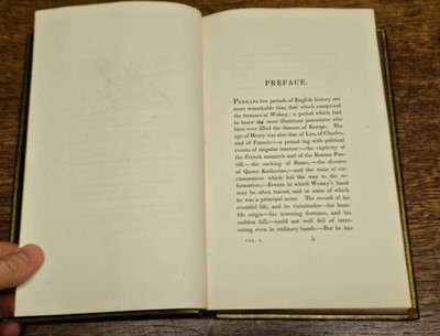 Lot 128 - Fore-edge paintings. The Life of Cardinal Wolsey, by George Cavendish, 2 vols., 1825
