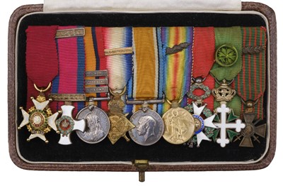Lot 49 - Miniature medals attributed to Lieutenant General Sir B. Burnett-Hitchcock, K.C.B., D.S.O.