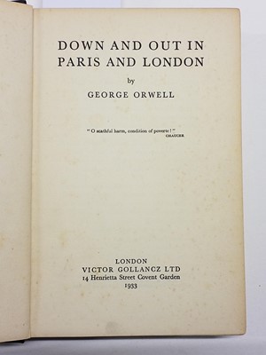 Lot 881 - Orwell (George). Down and Out in Paris and London, 1st edition, 1933