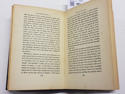 Lot 881 - Orwell (George). Down and Out in Paris and London, 1st edition, 1933