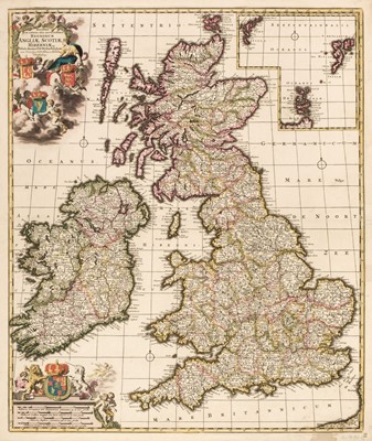 Lot 27 - British Isles.  De Wit (Frederick), Novissima prae caeteris aliis accuratissima..., 1690