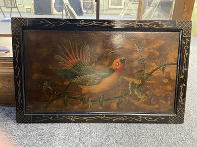 Lot 241 - Chinese bird paintings. A set of four decorative panels, Chinese export, mid 18th century